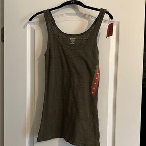 Mossimo Supply Co. Gray Fitted Ribbed Tank Top